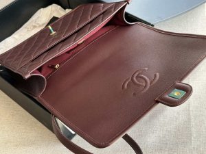 chanel as3662 large backpack calfskin gold tone metal wine red 007 luxibags.ru .jpg