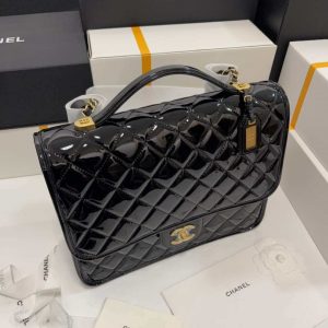 chanel as3662 large backpack patent calfskin gold tone metal black 002 luxibags.ru .jpg