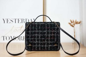 chanel as3662 large backpack wool tweed gold tone metal black 004 luxibags.ru .jpg