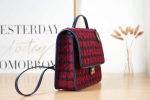 chanel as3662 large backpack wool tweed gold tone metal wine red 002 luxibags.ru .jpg