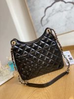 chanel as3690 hobo handbag shiny crumpled calfskin gold tone metal black 002 luxibags.ru .jpg