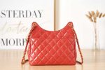 chanel as3690 hobo handbag shiny crumpled calfskin gold tone metal red 004 luxibags.ru .jpg