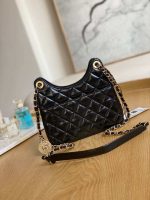 chanel as3710 small hobo handbag shiny crumpled calfskin gold tone metal black 002 luxibags.ru .jpg