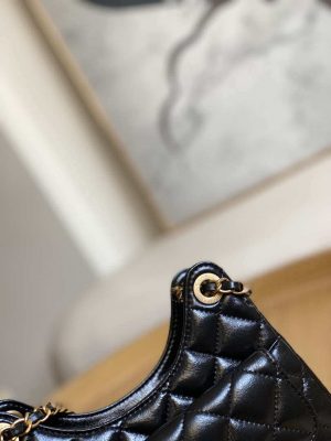 chanel as3710 small hobo handbag shiny crumpled calfskin gold tone metal black 005 luxibags.ru .jpg