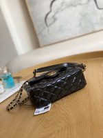 chanel as3710 small hobo handbag shiny crumpled calfskin gold tone metal black 007 luxibags.ru .jpg
