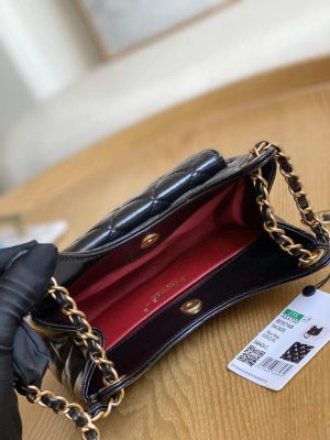 chanel as3710 small hobo handbag shiny crumpled calfskin gold tone metal black 008 luxibags.ru .jpg