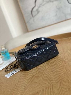chanel as3710 small hobo handbag shiny crumpled calfskin gold tone metal navy blue 006 luxibags.ru .jpg