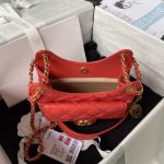 chanel as3710 small hobo handbag shiny crumpled calfskin gold tone metal red 007 luxibags.ru .jpg