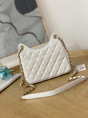 chanel as3710 small hobo handbag shiny crumpled calfskin gold tone metal white 002 luxibags.ru .jpg