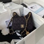 chanel as3710 small hobo handbag velvet gold tone metal black 001 luxibags.ru .jpg