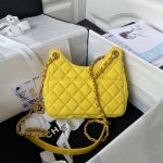 chanel as3710 small hobo handbag velvet gold tone metal yellow 002 luxibags.ru .jpg