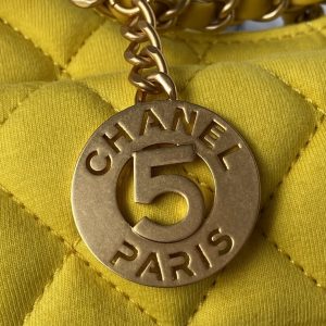 chanel as3710 small hobo handbag velvet gold tone metal yellow 004 luxibags.ru .jpg