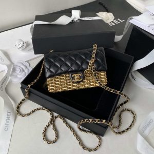 chanel as3713 small evening bag lambskin gold metal black gold 001 luxibags.ru .jpg