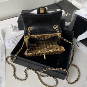 chanel as3713 small evening bag lambskin gold metal black gold 007 luxibags.ru .jpg