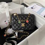 chanel as3737 mini flap bag lambskin enamel gold tone metal black 001 luxibags.ru .jpg