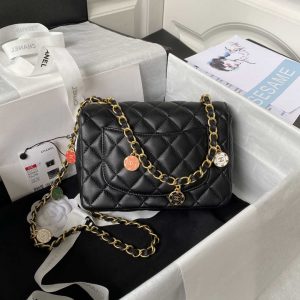 chanel as3737 mini flap bag lambskin enamel gold tone metal black 002 luxibags.ru .jpg