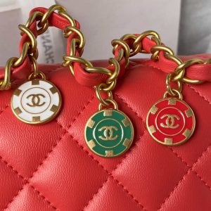 chanel as3737 mini flap bag lambskin enamel gold tone metal red 004 luxibags.ru .jpg