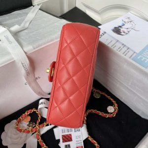 chanel as3737 mini flap bag lambskin enamel gold tone metal red 006 luxibags.ru .jpg
