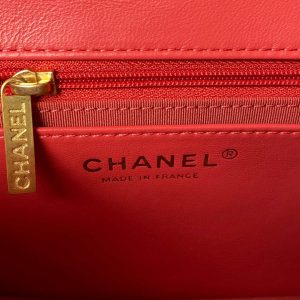 chanel as3737 mini flap bag lambskin enamel gold tone metal red 008 luxibags.ru .jpg