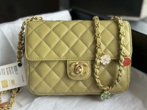 chanel as3737 mini flap bag lambskin enamel gold tone metal yellow 002 1 luxibags.ru .jpg