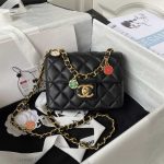 chanel as3738 mini flap bag lambskin enamel gold tone metal black 001 luxibags.ru .jpg