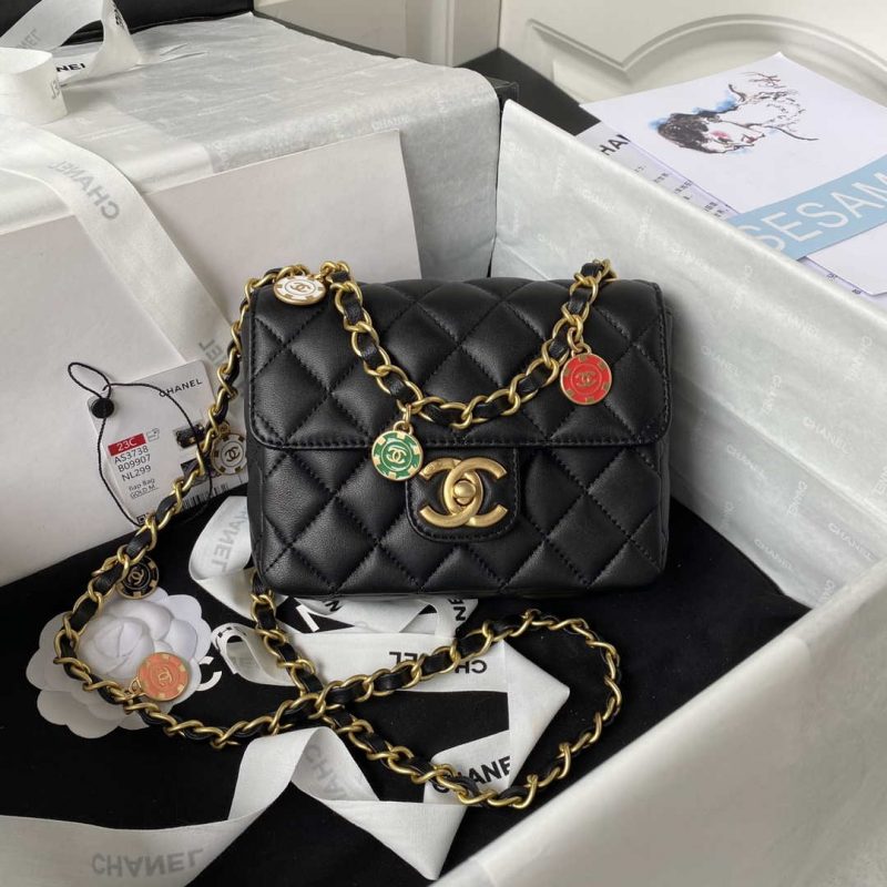 chanel as3738 mini flap bag lambskin enamel gold tone metal black 001 luxibags.ru .jpg