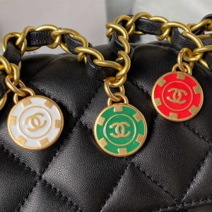 chanel as3738 mini flap bag lambskin enamel gold tone metal black 004 luxibags.ru .jpg