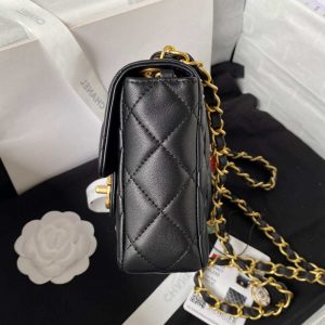 chanel as3738 mini flap bag lambskin enamel gold tone metal black 005 luxibags.ru .jpg