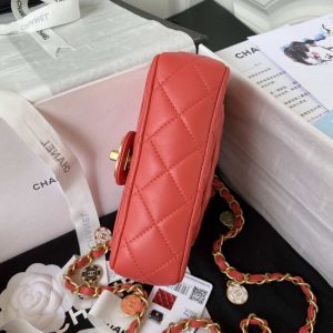 chanel as3738 mini flap bag lambskin enamel gold tone metal red 033 luxibags.ru .jpg