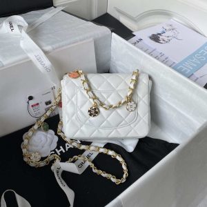 chanel as3738 mini flap bag lambskin enamel gold tone metal white 002 luxibags.ru .jpg