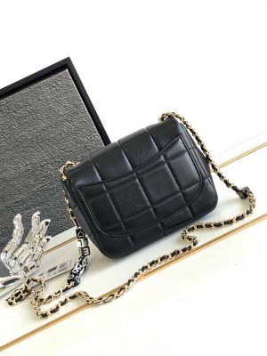 chanel as3744 mini flap bag white lambskin resin gold tone metal black 03 luxibags.ru .jpg