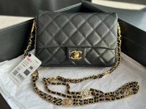 chanel as3757 mini flap bag grained calfskin gold tone metal black 002 luxibags.ru .jpg