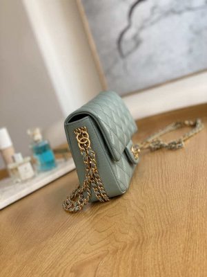 chanel as3757 mini flap bag grained calfskin gold tone metal light green 004 luxibags.ru .jpg