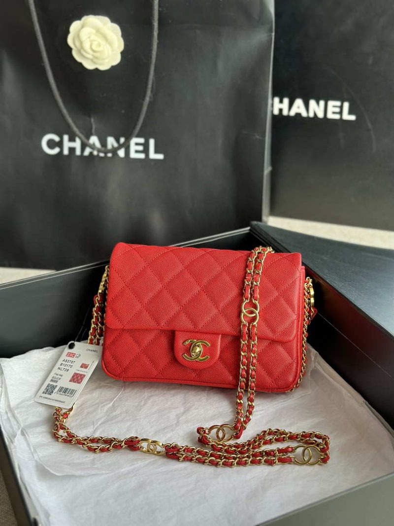 chanel as3757 mini flap bag grained calfskin gold tone metal red 001 luxibags.ru .jpg