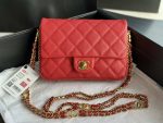 chanel as3757 mini flap bag grained calfskin gold tone metal red 002 luxibags.ru .jpg