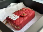 chanel as3757 mini flap bag grained calfskin gold tone metal red 006 luxibags.ru .jpg