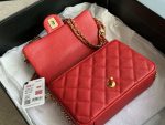 chanel as3757 mini flap bag grained calfskin gold tone metal red 007 luxibags.ru .jpg
