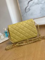 chanel as3757 mini flap bag grained calfskin gold tone metal yellow 002 luxibags.ru .jpg