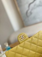 chanel as3757 mini flap bag grained calfskin gold tone metal yellow 003 luxibags.ru .jpg