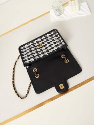 chanel as3767 flap bag woven lambskin black 007 luxibags.ru .jpg