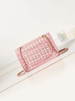 chanel as3767 flap bag woven lambskin pink 005 luxibags.ru .jpg