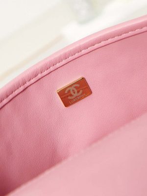 chanel as3767 flap bag woven lambskin pink 009 luxibags.ru .jpg