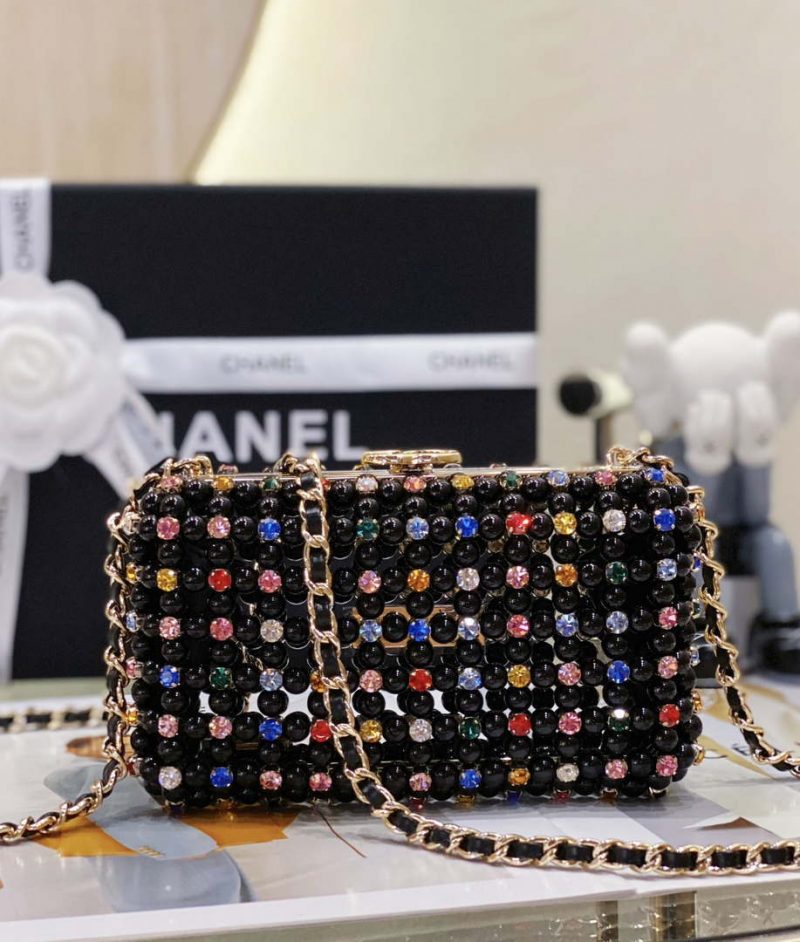 chanel as3771 evening bag glass pearls gold tone metal black multicolor 001 luxibags.ru .jpg