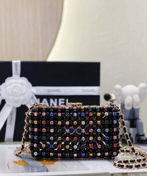 chanel as3771 evening bag glass pearls gold tone metal black multicolor 002 luxibags.ru .jpg