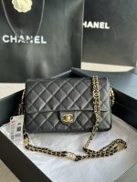 chanel as3777 flap bag grained calfskin gold tone metal black 001 luxibags.ru .jpg