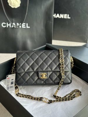 chanel as3777 flap bag grained calfskin gold tone metal black 001 luxibags.ru .jpg