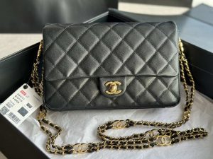 chanel as3777 flap bag grained calfskin gold tone metal black 002 luxibags.ru .jpg