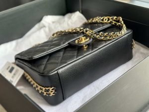 chanel as3777 flap bag grained calfskin gold tone metal black 006 luxibags.ru .jpg