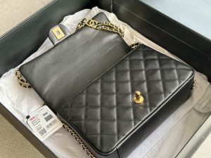 chanel as3777 flap bag grained calfskin gold tone metal black 007 luxibags.ru .jpg