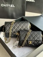 chanel as3777 flap bag grained calfskin gold tone metal black 010 luxibags.ru .jpg